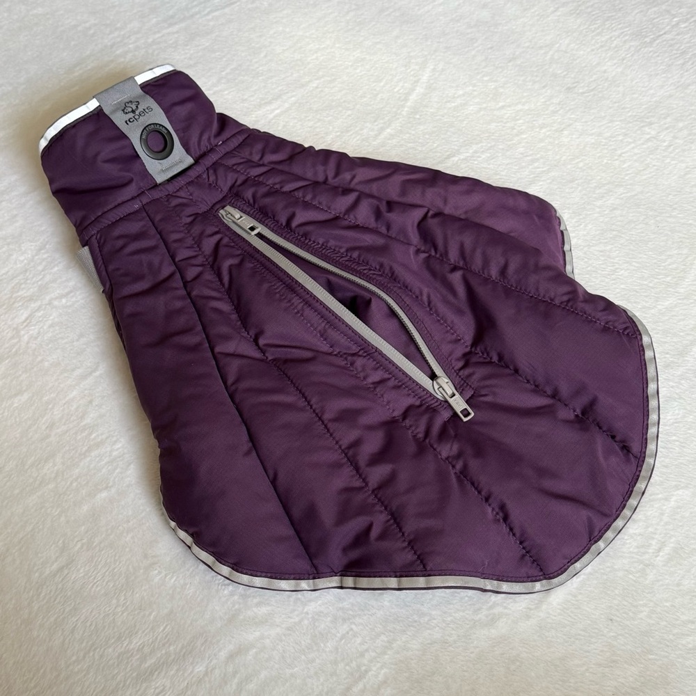rcPet insulated puffer coat for cold weather Purple Quilted Dog Jacket 14
